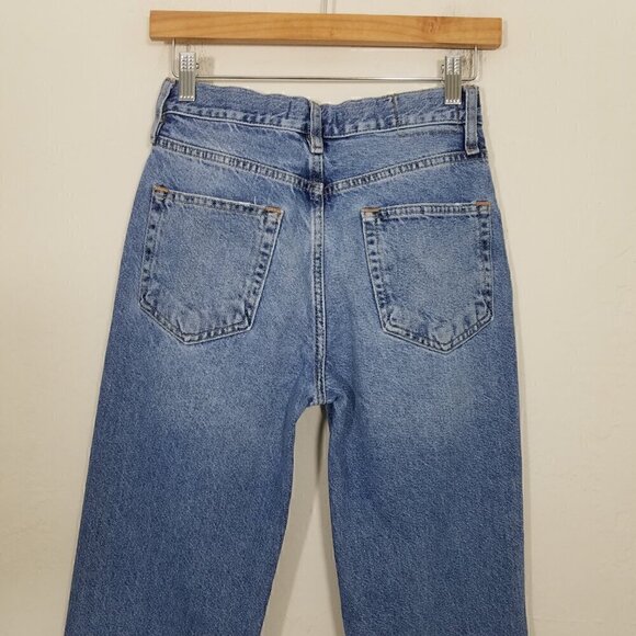 We The Free People Button Fly Jeans Blue Size 24 - Picture 6 of 7
